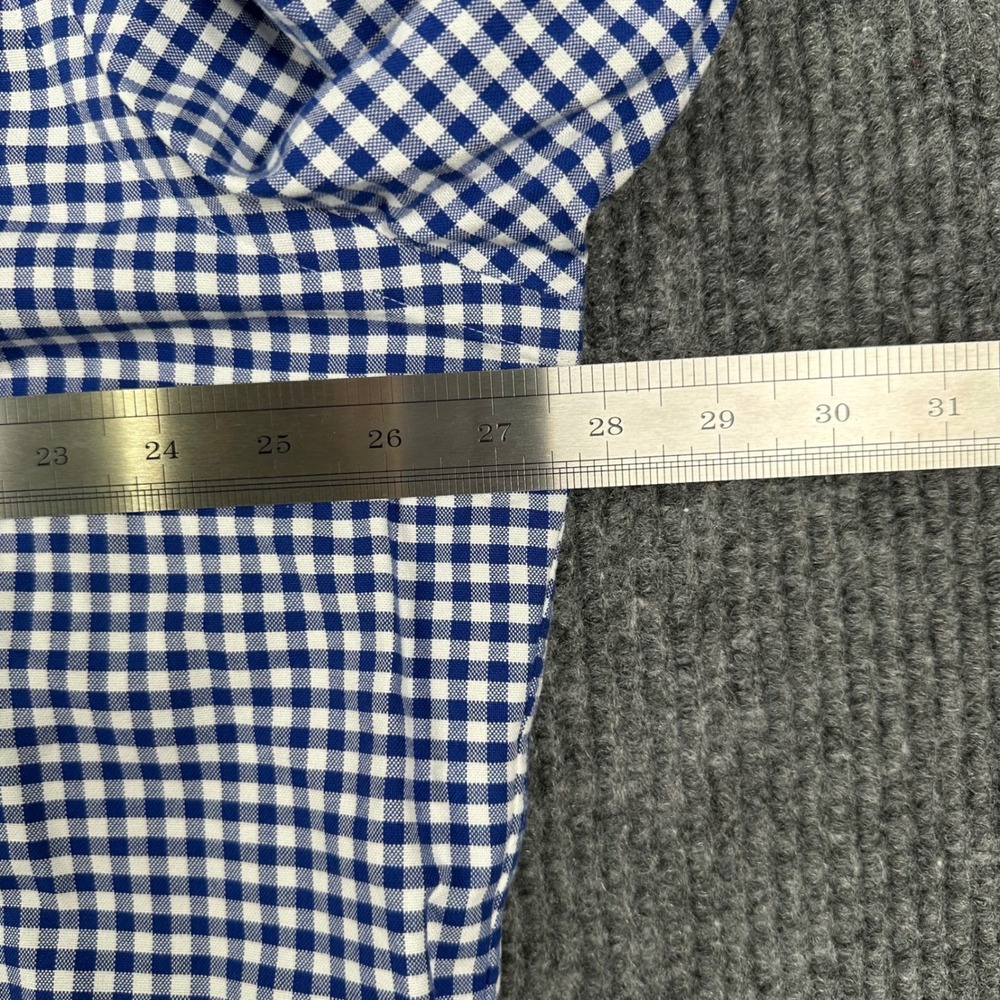 Ralph Lauren Button Down Shirt Mens XXL Classic Fit Gingham Blue White - Picture 10 of 12